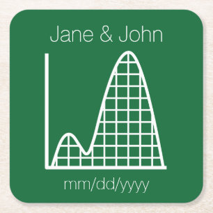 It Adds Up in Green Paper Coaster