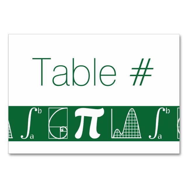 It Adds Up in Green Table Card (Front)