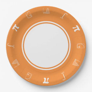 It Adds Up in Orange Paper Plate