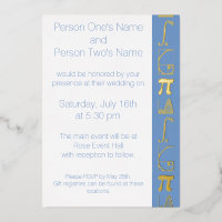 It Adds Up in Periwinkle Foil Invitation
