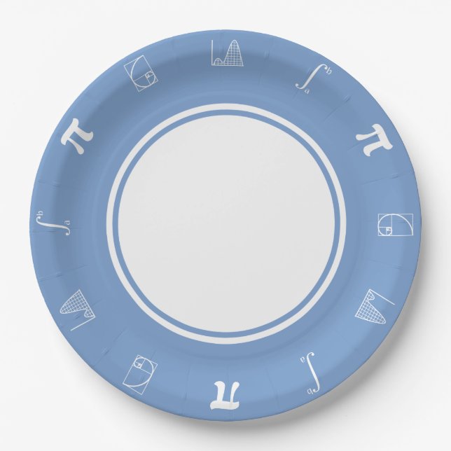 It Adds Up in Periwinkle Paper Plate (Front)
