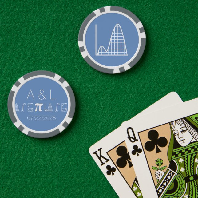 It Adds Up in Periwinkle Poker Chips (Poker Table (Double))