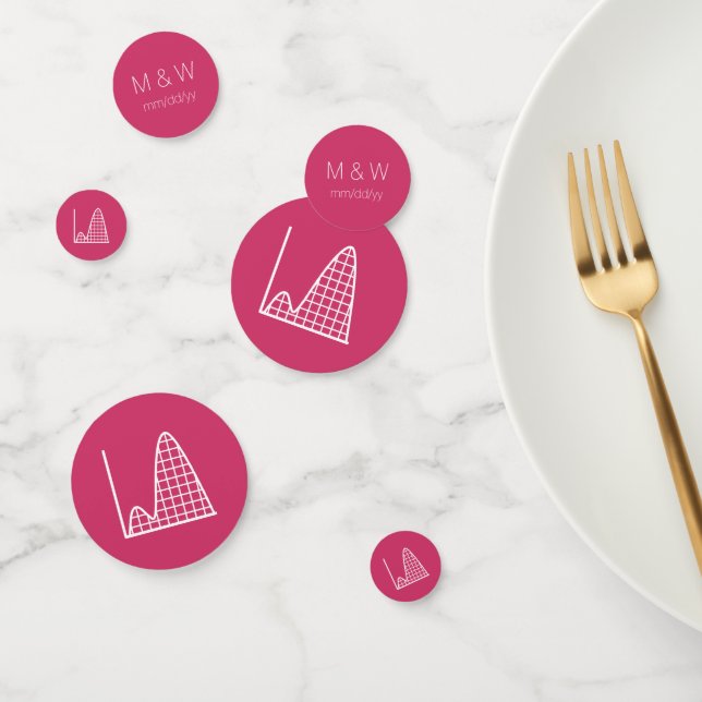 It Adds Up in Raspberry Table Confetti (Group)