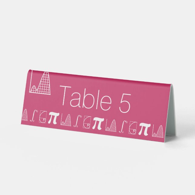 It Adds Up in Raspberry Table Tent Sign (Front)