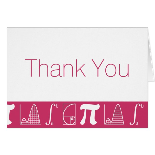 It Adds Up in Raspberry Thank You Card (Front Horizontal)