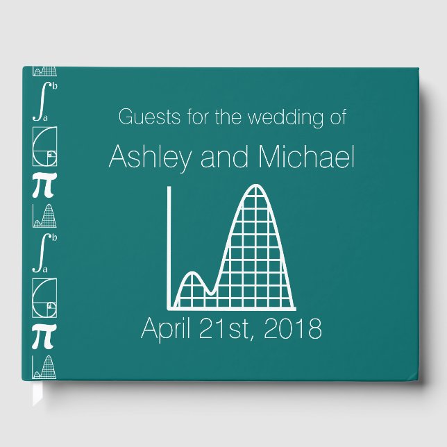 It Adds Up in Teal  Guest Book (Front)