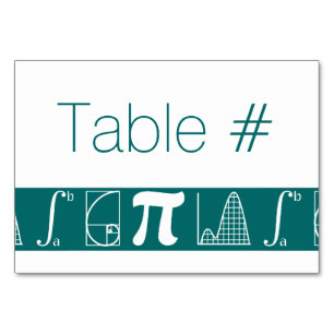 It Adds Up in Teal Table Card
