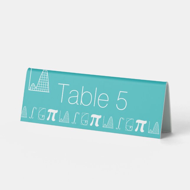 It Adds Up in Turquoise Table Tent Sign (Front)