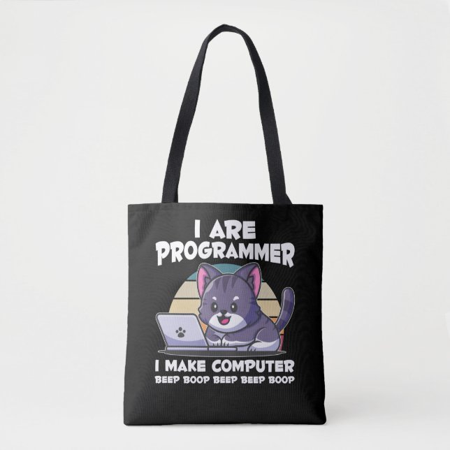 IT admin humour computer science student saying Tote Bag (Front)