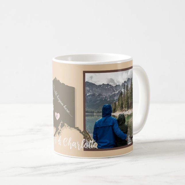 It all Began Here, Alaska, Photo Customise   Coffee Mug (Front Right)