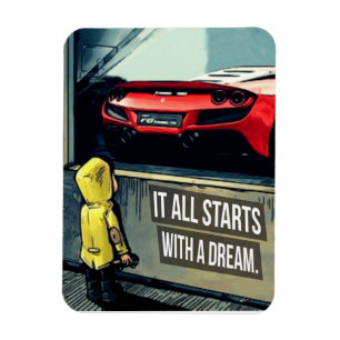 It All Starts With A Dream Motivational Quote Magnet