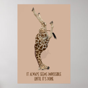 It Always Seems Impossible Until It's Done Yoga Poster