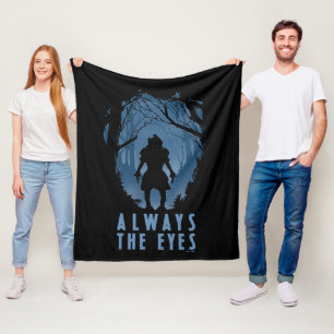 IT Always The Eyes Forest Silhouette Fleece Blanket