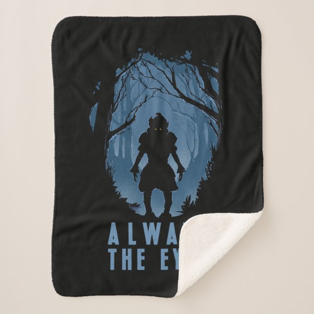 IT Always The Eyes Forest Silhouette Sherpa Blanket (Front)