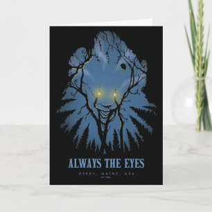 IT Always The Eyes Pareidolic Tree Tops Card