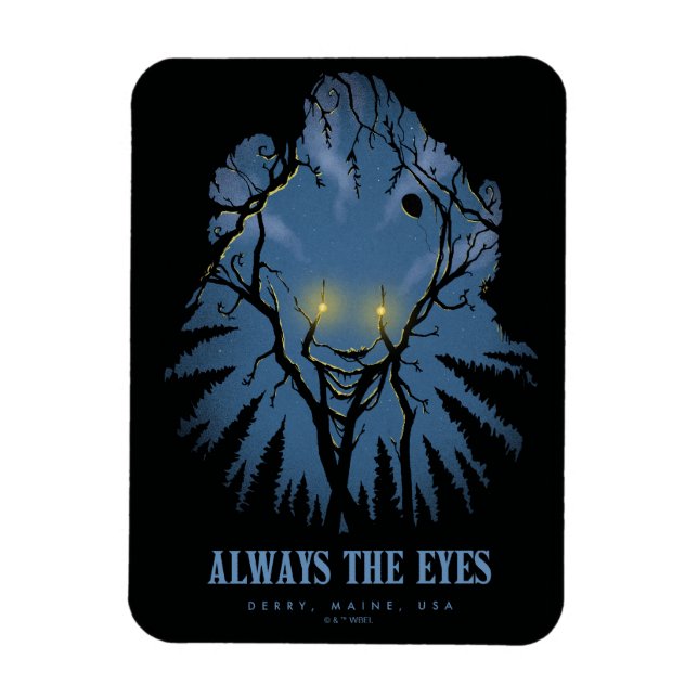 IT Always The Eyes Pareidolic Tree Tops Magnet (Vertical)