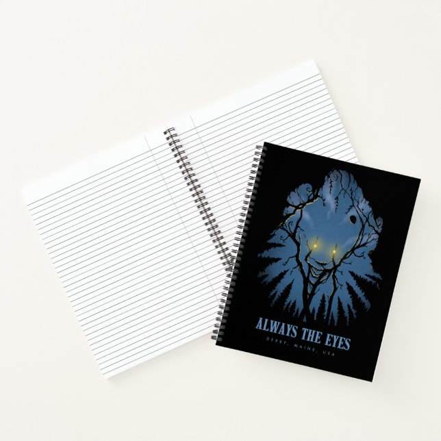 IT Always The Eyes Pareidolic Tree Tops Notebook (Inside)