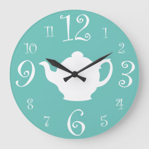 It Always Time for Tea in Our Kitchen Large Clock
