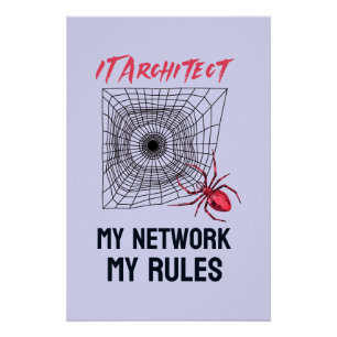 IT Architect: My Network, My Rules Funny IT  Poster