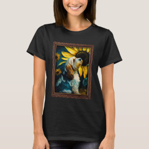 it Basset Griffon Vendeen Painting Sunflower Flowe T-Shirt