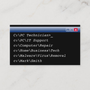 IT Business Cards Personalised Computer Technician