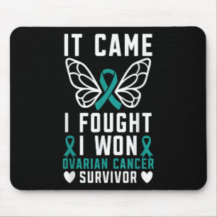 It Came I Fought I Won Ovarian Cancer Survivor Fig Mouse Pad
