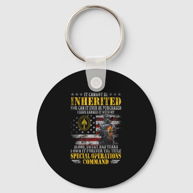 It Cannot Be Inherited Special Operations Command  Key Ring (Front)