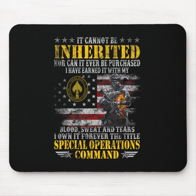 It Cannot Be Inherited Special Operations Command  Mouse Pad (Front)