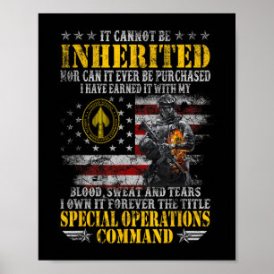 It Cannot Be Inherited Special Operations Command  Poster