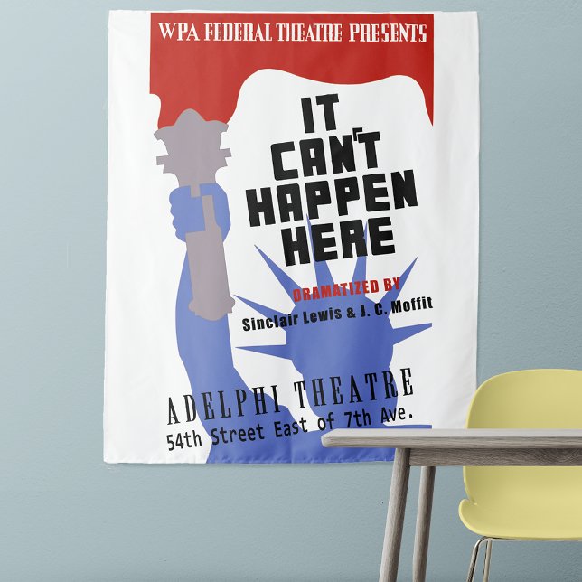 It Can't Happen Here WPA Poster Tapestry (Creator Uploaded)