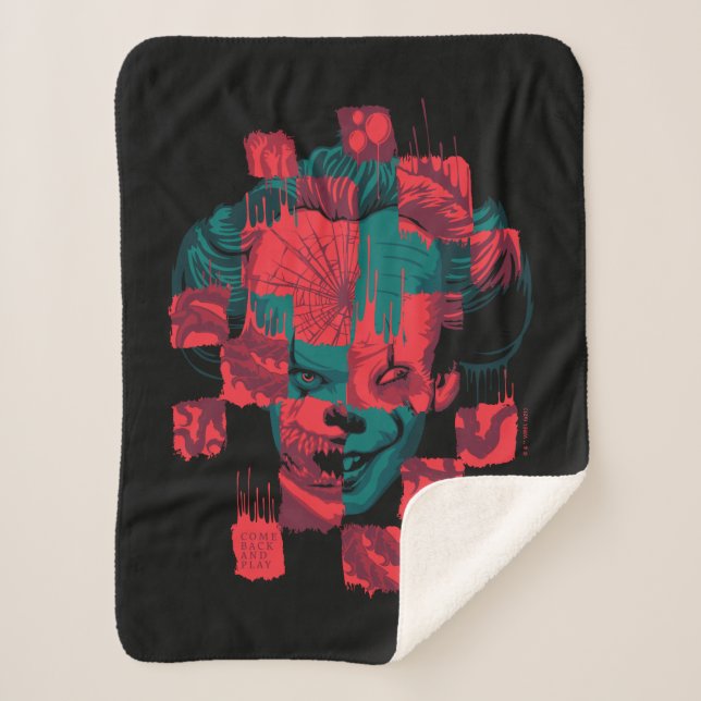 It Chapter 2 | Pennywise - Come Back and Play Sherpa Blanket (Front)