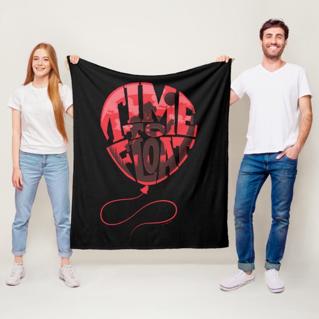 It Chapter 2 | Time to Float Balloon Graphic Fleece Blanket (In Situ)