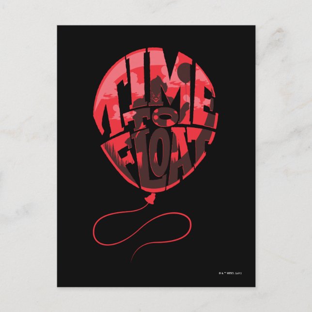 It Chapter 2 | Time to Float Balloon Graphic Postcard (Front)
