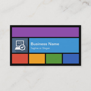 IT Consultant - Colourful Tiles Creative Business Card