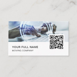 IT Consultant QR Code Logo Social Media Business Card