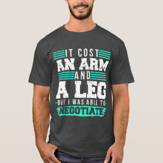 It Cost An Arm And A Leg Amputee Wheelchair retro T-Shirt