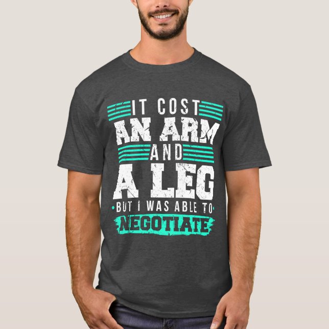 It Cost An Arm And A Leg Amputee Wheelchair retro T-Shirt (Front)