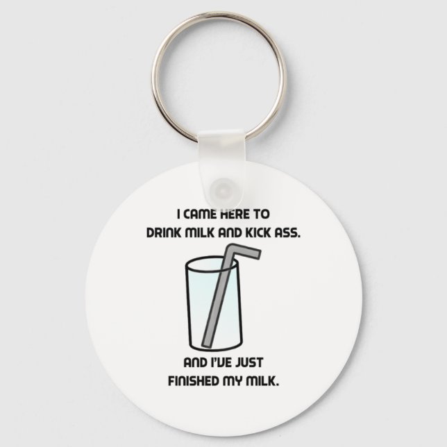 IT Crowd Drink Milk Key Ring (Front)