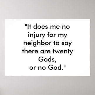 "It does me no injury Poster