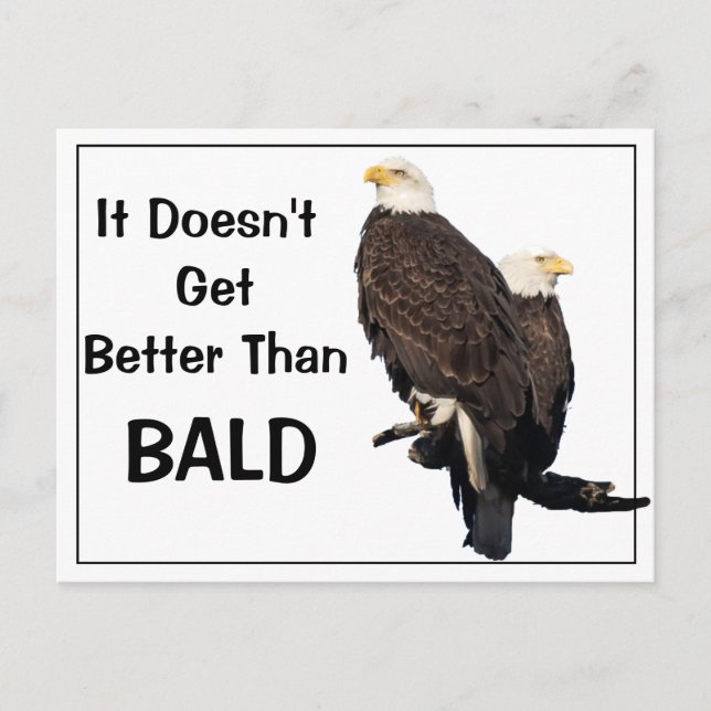 It Doesn't Get Better Than BALD Postcard (Front)