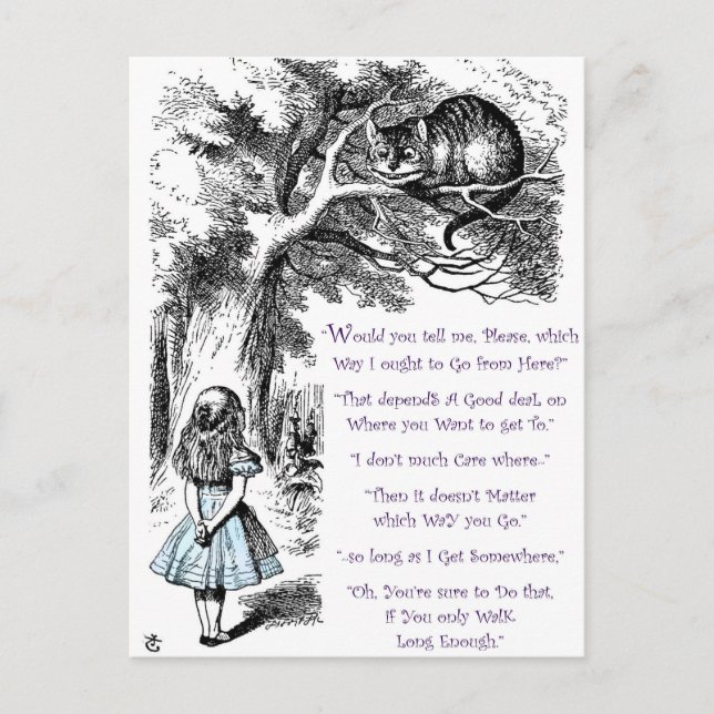 It Doesn't Matter Which Way You Go Postcard (Front)