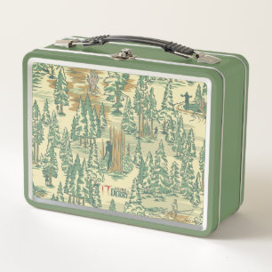 IT Forest Fishing Pattern Metal Lunch Box