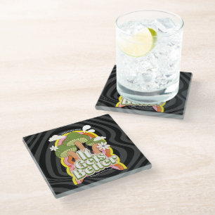It Gets Better Good Vibes & Groovy Feels Custom Glass Coaster