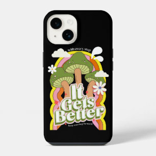 It Gets Better Good Vibes & Groovy Feels Retro C iPhone 14 Case