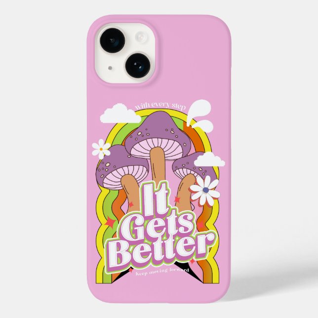 It Gets Better | Good Vibes & Groovy Feels Retro Case-Mate iPhone Case (Back)