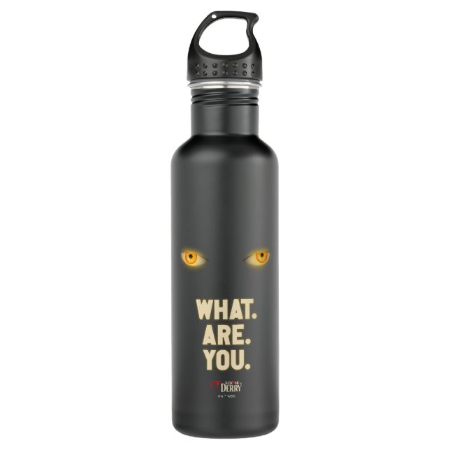 IT Glowing Eyes "What.Are.You." 710 Ml Water Bottle (Front)