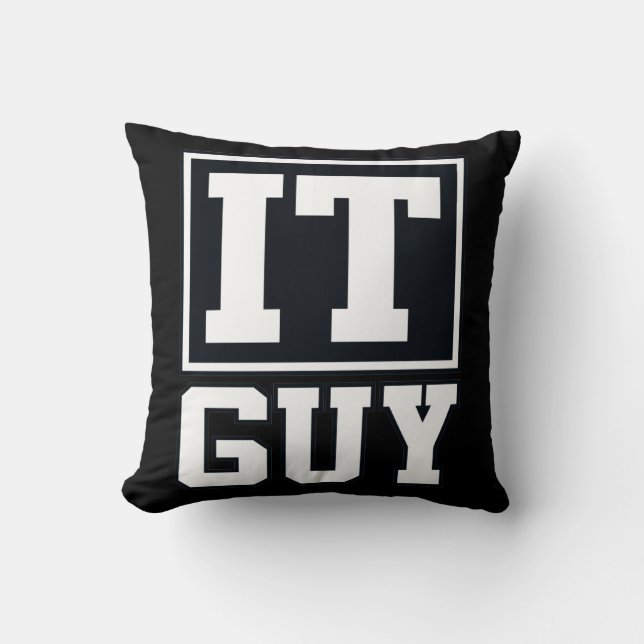 IT Guy Computer Tech Software Programmer Geek Cushion (Front)