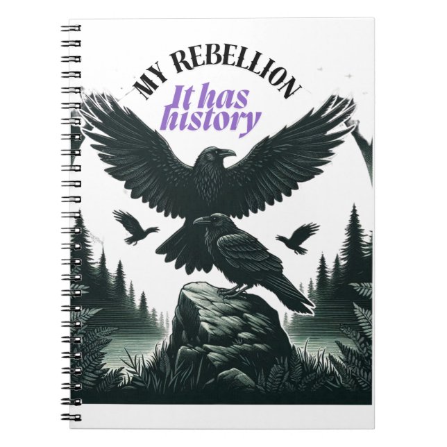 It Has History – Crow Forest Scene Notebook (Front)