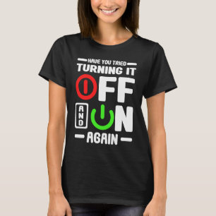 IT help desk text computer service fix pc T-Shirt