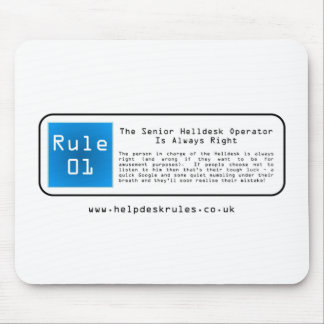 IT Helpdesk Rules Mouse Pad